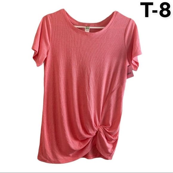 GreenTea Tops - Green Tea Tie Front Short Sleeve Shirt NWT